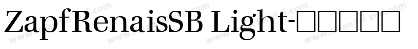 ZapfRenaisSB Light字体转换
